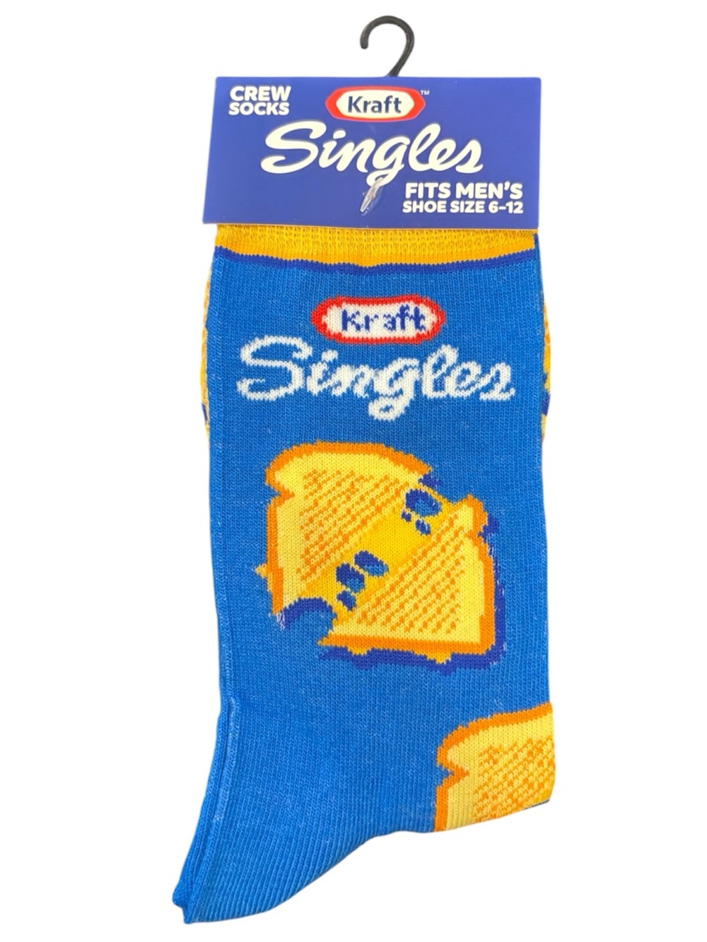 Kraft Singles Blue Novelty Crew Socks - Men's 6-12 NEW